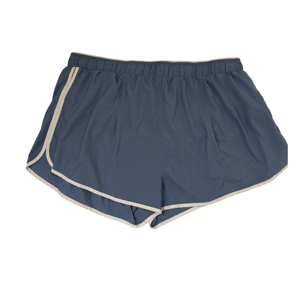 Fabletics Womens Blue Athletic Running Shorts White Trim 3X Activewear